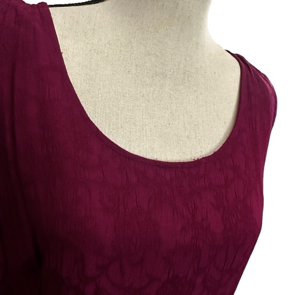 K Studio Dress & Blazer 12 Floral Maroon Jacquard Vintage - Picture 4 of 13